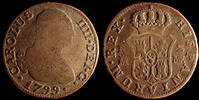 Espagne, Spain Espagne, Spain, Carlos IV, 2 réales 1799, Caligo/Trigo 845, B à TB / TB+ -