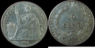 Indochine 10 centimes Indochine Française 1916 A, LEC.154 TTB+ -