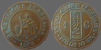 Indochine 1 cent Indochine Française 1894 A, LEC.45 TB à TTB -