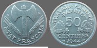 France 50 centimes Bazor, aluminium 1944 C, G.425 SUPERBE+