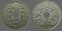 France 25 centimes Lindauer 1931, G.380 SUPERBE, patine -