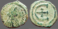 Byzantine Empire pentanummium Justinien I, Justinianus I Theoupolis, Antioche en 542, grand E, 1,76 grms, 15 mm, MIB.142 TB/TTB patine! -