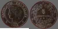 France 5 Centimes Cérès 1872 A Paris, G.157a TTB+ -
