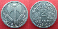 France 2 francs Bazor 1943 aluminium, G.536 SUPERBE+