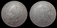 Pays bas, netherland, Hollande, Holland Pays Bas, Netherland, Wilhemina, 1 gulden 1923, 9,95 grms, KM.161.1 TTB+