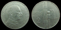 Italie, Italia, Italien Italie, Italia, 2 lires 1925 R, Vittorio Emanuele III, KM.63 TB à TTB -