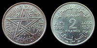 Maroc Maroc, Morocco, Empire Chérifien, 2 francs 1370 AH 1951, LEC.236 FDC