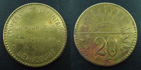 Beaucourt 20 centimes Beaucourt, Territoire de Belfort laiton 28 mm, E.10.2 TTB -