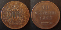 Italie, Italia San Marino San Marino, Italie, Italia, 10 centesimi 1875, TTB Изображение
