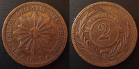 Uruguay URUGUAY, 2 centesimos 1869, KM.12 TTB Изображение