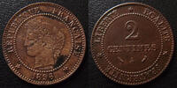 France 2 Centimes cérès 1891 A Paris, G.105 TTB Изображение
