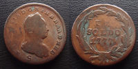Italie, italia, Habsburg, etats Italiens 2 soldo Italie, Italia, Italien, Habsburg, Etats Italiens, Maria Thérésa 1777 S, Milan, 23,2 mm, 7,84 grms, KM.186 B à TB -