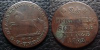 Allemagne, Deutschland, Brunswick Luneburg Calenbe 2 1/2 pfennig BRAUNSCHWEIG LUNEBERG CALENDER HANNOVER 1792, KM.1040 TTB -