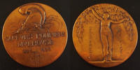 Mulhouse MULHOUSE, Médaille 50 mm, Sapeurs pompiers, centenaire de la création du corps 1825-1925 TTB -