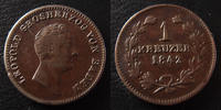 Allemagne, Deutschland, Baden, Bade 1 kreuzer BADEN 1842, Leopold, TB à TTB -