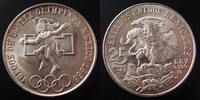 Mexique, Mexico, Mexican 25 pesos Mexique, Mexico 1968, jeux olympique, traces de nettoyage sinon TTB+ -