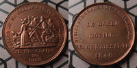 Deuxième République 2ème République, médaille en cuivre de 27,5 mm, Hommage de la garde mobile aux communauté religieuse 1848, TTB à SUPERBE -