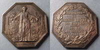Chemin de Fer, Train jeton Chemin de fer, compagnie du centre octogonale en argent 1844, poinçon main argent, A.BOVY, 36,2 mm, TTB+ - Silber -