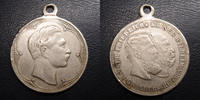Allemagne, Deutschland, Preussen, Prusse Wilhelm II, Friedrich et Wilhelm I, médaille avec bélière de 28, mm, TTB -