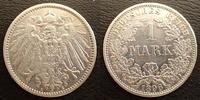 Allemagne, Deutschland, Empire, Kaisereich 1 Mark 1896 A, J.17 Presque TTB -