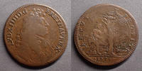 Louis XIV, jeton jeton LOUIS XIV 25 mm, 1674 homme taillant un arbre, TB à TTB -