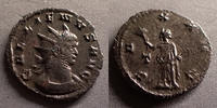 Roman Empire antoninien GALLIEN, GALLIENUS Rome en 257-268, PAX AVG / T, 20 mm, 2,98 grms RIC.256 TTB à SUPERBE -