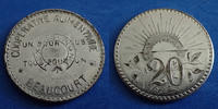 Beaucourt 20 centimes Beaucourt, Territoire de Belfort Lt-Ni, E.10.4 TTB+ -