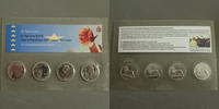 Congo, République du Congo Congo, République du Congo, set commémoratif de 4 pièces 2004, 25e anniversaire, le Pape Jean Paul II, FDC -