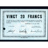Mulhouse 20 Francs Mulhouse, chambre de commerce, le 17 juin 1940, billet de Vingt série C N°003541, percé pour annulation, K.071 Neuf -