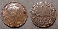 France 1 centime Daniel Dupuis 1912, Gad.90 quelques traces sinon TTB+ -