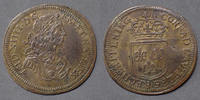 Jeton de Nuremberg, Nurnberg jeton Nuremberg, Nurnberg en laiton de 25 mm, Louis XIV, Conrad Lauffers, TTB+ -