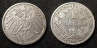 Allemagne, Deutschland, Kaiserreich, Empire 1 Mark Kaiserreich 1905 A, Jaeg.17 TTB -