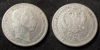 Autriche, Ostereich, Austria Autriche, Osterreich, Franz Joseph I, 1/4 florint 1860 B, Herinek.642 TB+ -
