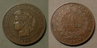 France 10 centimes Cérès Oudiné 1896 A Torche, gad.265a Bon TTB Rare!! -