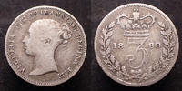 Grande Bretagne, Great Britain, Angleterre 3 pence Grande Bretagne, Great britain, Victoria 1868, KM.730 TB/TTB -