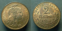 France 2 centimes Daniel Dupuis 1903, Gad.107 SPL -