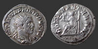 Roman Empire antoninian PHILIPPUS Arabs, PHILIPPE I l'arabe Rome en 244-247, ROMAE AETERNAE, Rome assise à gauche, 4,62 grms, RIC.45 SUP/ P.SUP -