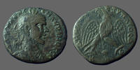 Syria, Syrie, Macrinus, Macrin tétradrachme MACRINUS, MACRIN, Syrie, Syria aigle les ailes éployées, 22/25mm, 11,18 grms, BMC 19 Var. TB à TTB -