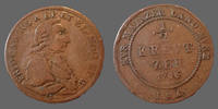 Allemagne, Deutschland, Mainz, Mayence 1/2 kreuzer MAINZ, Mayence, Friedrich Karl Joseph 1796 IA, Walther 672 TB à TTB -