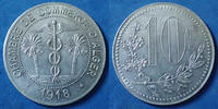 Algerie, Algeria 10 centimes ALGER 1918, Chambre de commerce d'Alger, aluminium 30mm, Lec.135 SUP+ -