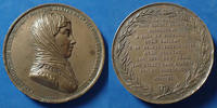 Duchesse de Berry medaille Duchesse de Berry 50,5mm, Remerciements aux Bordelais 1821, 67,42 grms, coups sur tranche sinon TTB+ -
