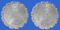 Region Provencale 5 centimes REGION PROVENCALE, Chambres de commerce aluminium 1921, El.10.6 Quasi SUPERBE -