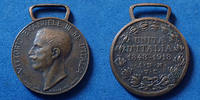 Italie, Italia, Italiane Italia, Italie, Vittorio Emanuele III, médaille miniature 16,69mm, Unité pour l'Italie 1848-1918, rayures sinon TTB/TTB+ -