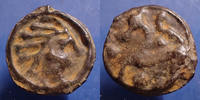 Senones, Senons SENONES, SENONS, 1e siècle avant JC  à la tête d indien et au long nez, 17mm, 3,57 grammes, DT.2642 TTB+/TTB R! potin  ss+
