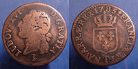 France 1/2 Sol LOUIS XVI à l'Ecu 1785 T Nantes, Gad 349 TB/TB+ -