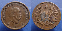 Allemagne, Deutschland, Hannover, Hannovre jeton Hannover, Hannovre, Wilhelm I 19mm, 1861-1888, aigle Impérial, TB à TTB -