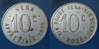 Algerie, Algeria 10 centimes AFFREVILLE aluminium 1916, Vera vin rouge, vin blanc, rosé, E.20.02 TTB Rare! -