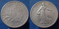 France 2 Francs Semeuse de Roty 1900, Gad.532 TB Rare! -