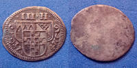 Allemagne, Deutschland, Wurzburg 3 heller WURZBURG 1747, einseitiger, uniface, KM.315 TTB -