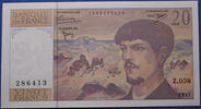 Billets de la cinquième République 20 Francs Debussy 1997, Z.058/286413, F.66ter2 NEUF -
